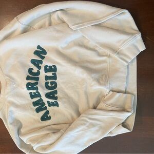 American Eagle Off-White Textured Top